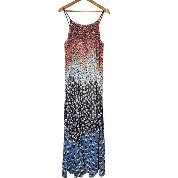 NIC + ZOE Blue Dahlia Maxi‎ Dress Womans Large - Picture 4 of 14